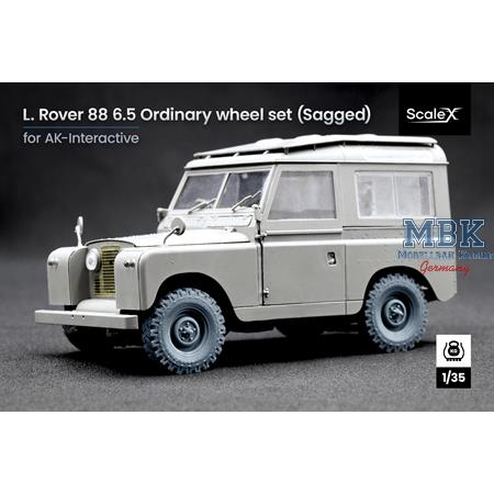 L. Rover 88 6.5 small Sagged wheel set - 1/35