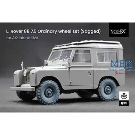 L. Rover 88 7.5 small Sagged wheel set - 1/35