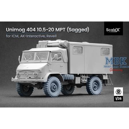 Unimog 404 10.5-20 MPT Sagged wheel set - 1/35