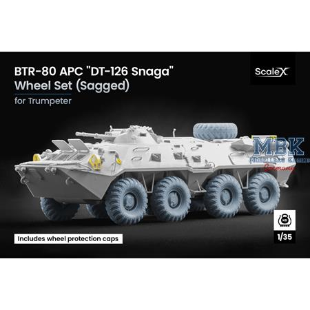 BTR-80 APC DT-126 Snaga Sagged wheel set - 1/35