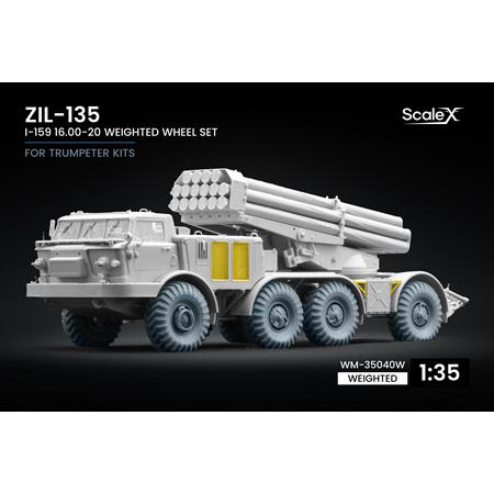 ZIL-135 I-159 Weighted Wheel Set- 1/35 (Trumpeter)