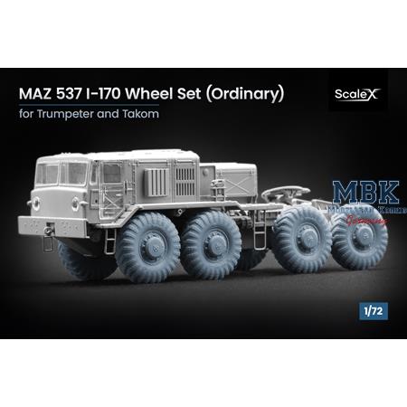 MAZ 537 I-170 Ordinary wheel set - 1/72