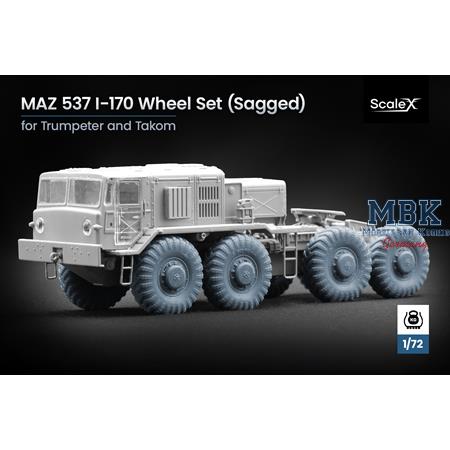 MAZ 537 I-170 Sagged wheel set - 1/72
