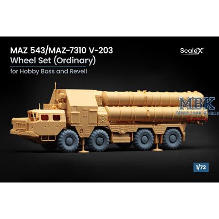 ChMZAP-5247G semitrailer Ordinary wheel set - 1/72