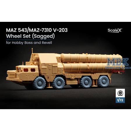 ChMZAP-5247G semitrailer Sagged wheel set - 1/72