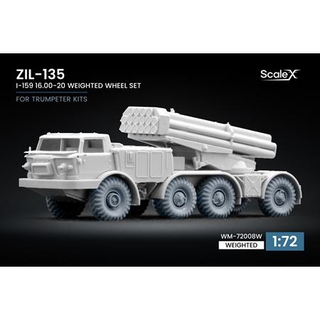 ZIL-135 I-159 Weighted Wheel Set- 1/72 (Trumpeter)