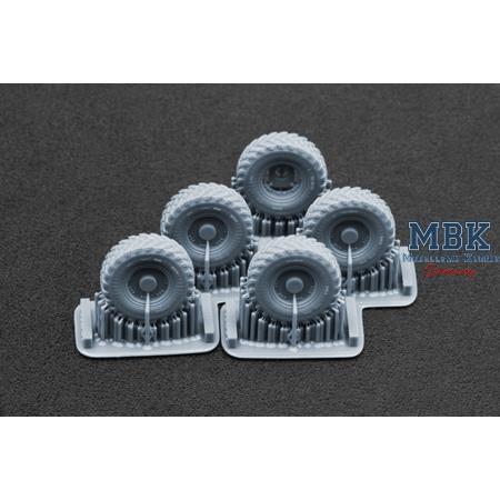 GAZ Tiger Sagged wheel set - 1/72