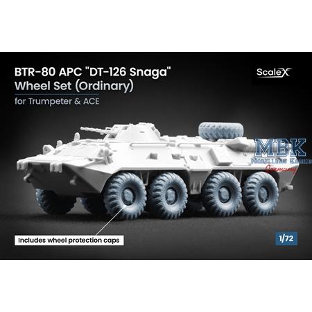 BTR-80 APC DT-126 Snaga Sagged wheel set - 1/72