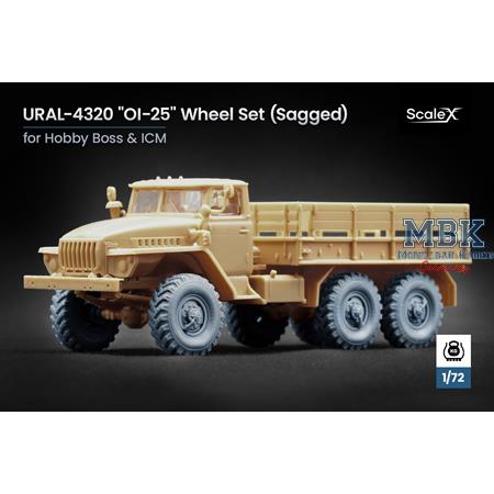 URAL-4320 OI-25 Sagged wheel set - 1/72