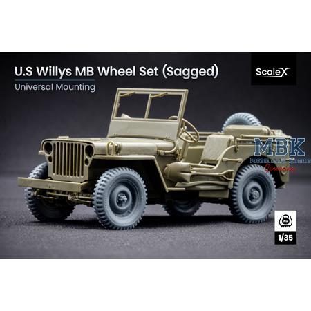 U.S. Willys MB Sagged wheel set - 1/35