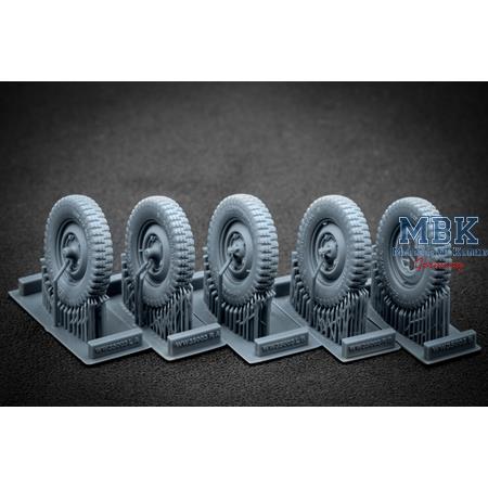 VW type 82 Kübelwagen Ordinary wheel set - 1/35