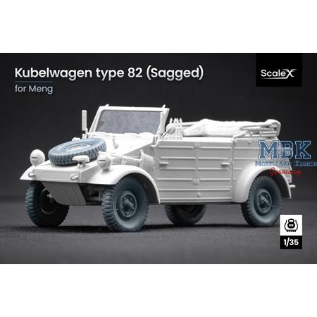 VW type 82 Kübelwagen Sagged wheel set - 1/35