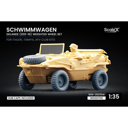 Schwimmwagen Gelände v2 Weighted whee set - 1/35