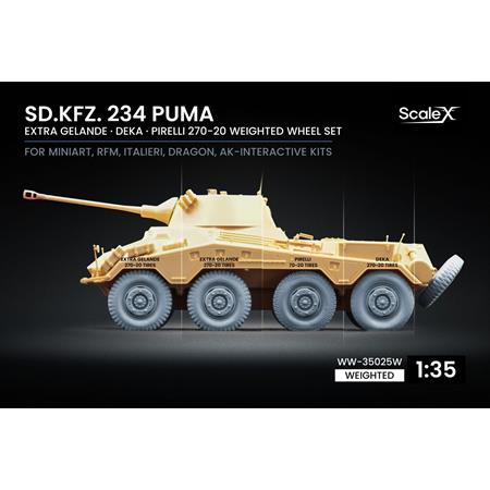 Sd.Kfz. 234 Puma Mixed Wheels Set 2 (Weighted)