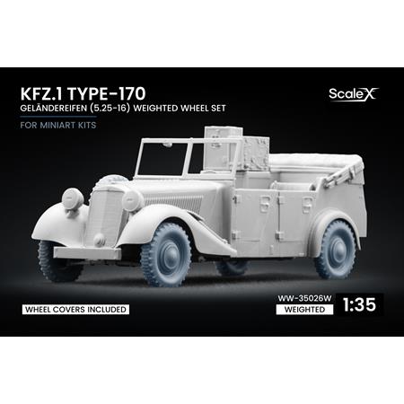 Kfz.1 Type-170 VK Gelände Weighted wheel set- 1/35