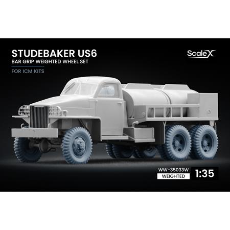 Studebaker US6 Bar Grip weighted wheel set - 1/35