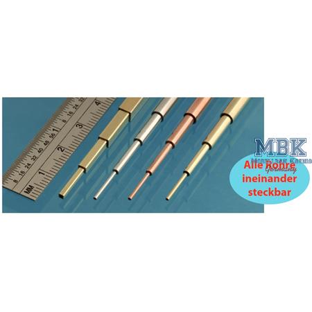 Slide Fit Brass Tube Pack 0,4 - 0,6 - 0,8 - 1,0 mm