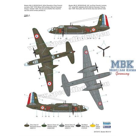 Boston Mk. IV/ V "in RAF and Free French Service"