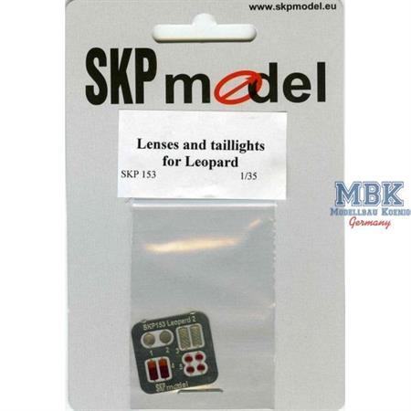 Lenses and tailights for Leopard 2 (Tamiya)
