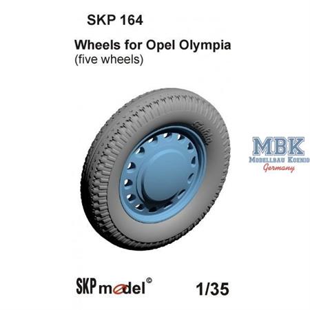 Wheels with perforated disc for Opel Olympia