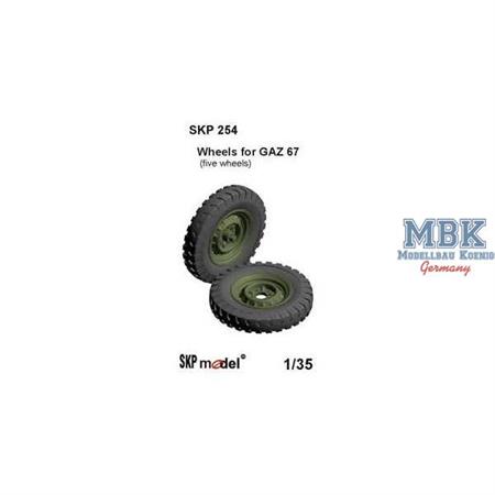 Wheels for GAZ 67 (Trumpeter)