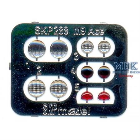 Lenses and tailights for M9 ACE (Takom)