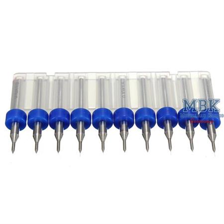 10 x MBK Micro Bohrer 0,1mm