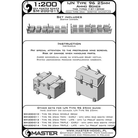IJN Type 96 25mm AMMO BOXES - two types 1:200