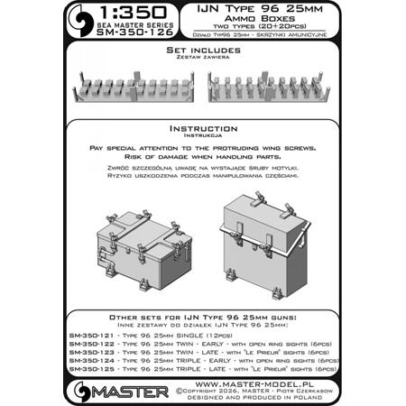 IJN Type 96 25mm AMMO BOXES - two types 1:350