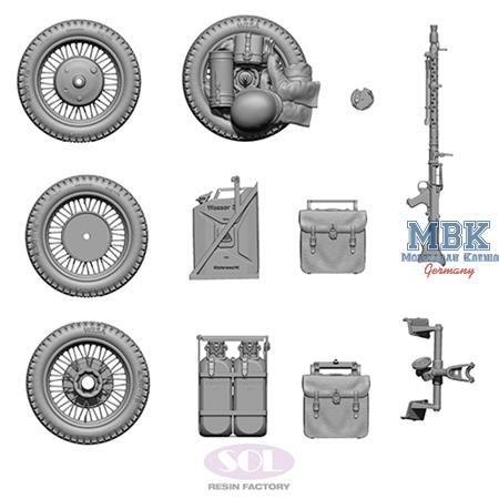 Upgrade Parts Set for KS600 w/sidecar (TAM) (1:35)