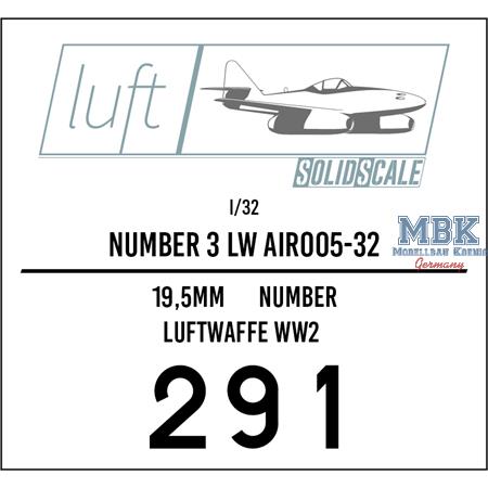 Numbers 3 Luftwaffe  1/32