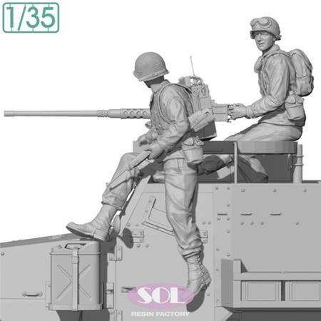 U.S.Army Crew & M2 cal.50 for M3A1 1:35