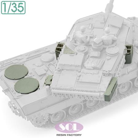 Detail-up mesh parts f. Leopard 2A7V (Tamiya) 1:35