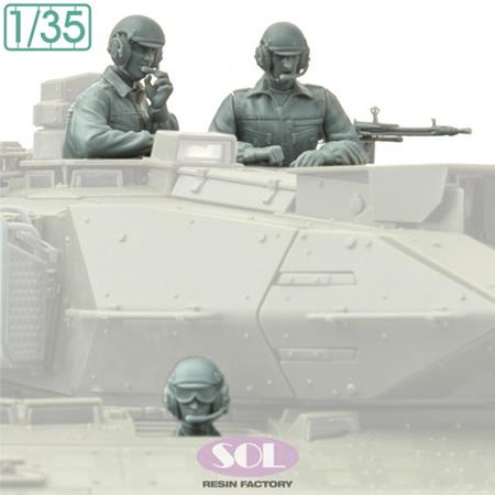 Bundeswehr Tank Crew & M3 MG for Leopard 2A7V 1:35