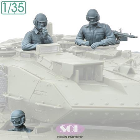 Bundeswehr Tank Crew & M3 MG for Leopard 2A7V 1:35