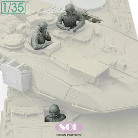 Bundeswehr Tank Crew & M3 MG for Leopard 2A7V 1:35