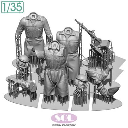 Bundeswehr Tank Crew & M3 MG for Leopard 2A7V 1:35