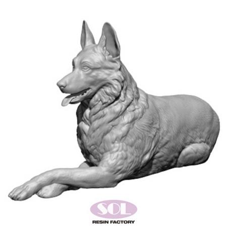 German Shepherd lying down pose (1:16)