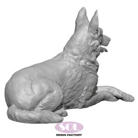 German Shepherd lying down pose (1:16)