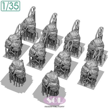 WWII German M41 Tropical Rucksack Set - 10x (1:35)