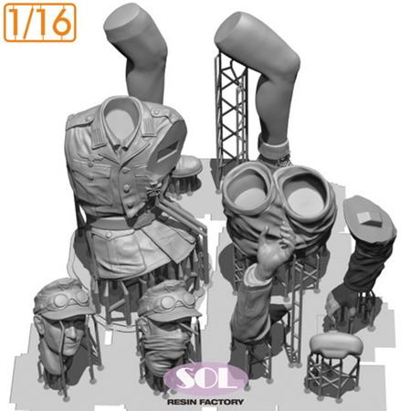 Sd.Kfz. 250/3 Crew 1 (for Das Werk) 1:16
