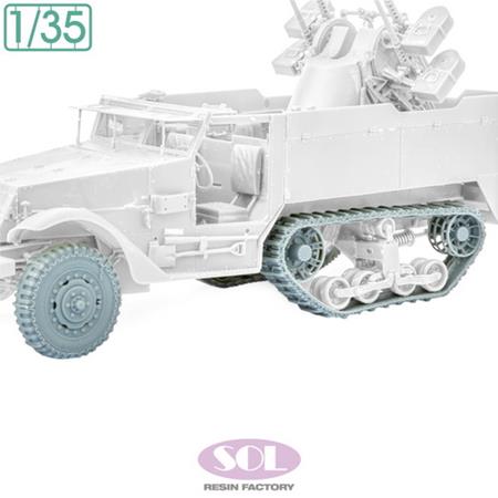 Wheels w/ chains & Track for M16 MG MC (AFV-Club)