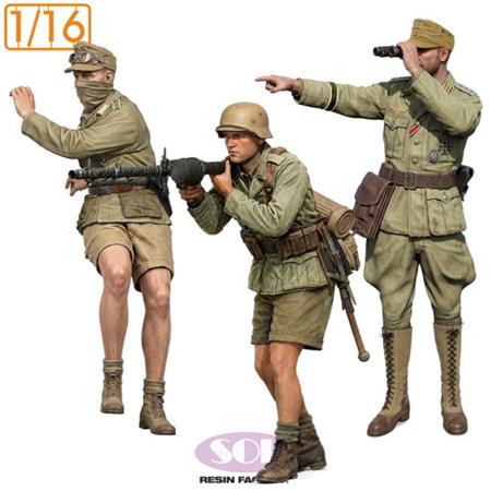 Sd.kfz.250/3 Crew & MG34 (for Das Werk) 1:16
