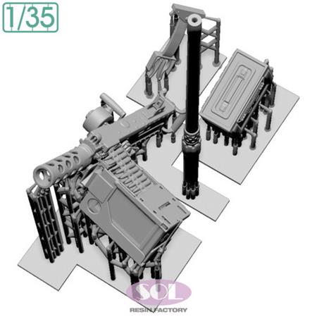 Cal.50 M2 MB Machine gun & Traveling lock  (1:35)