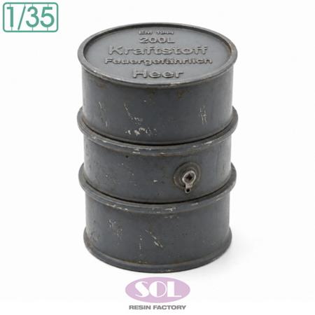 WWII German 200L Fuel Drum 4x Set