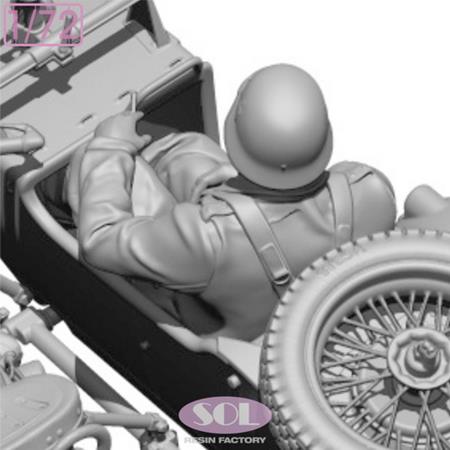 Officer for WWII German KS750 with Sidecar (1:72)