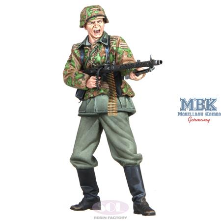 WWII German Infantry MG34 Gunner 1:16