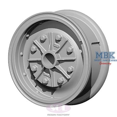 WWII Sd.kfz.251 Spare tire and Wheel rim (1:16)