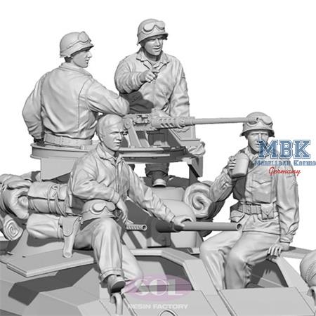 WWII U.S. Army M8 Crew (3D-print) (1:35)