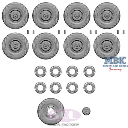 Combat wheel tires for German Sd.kfz.234/2 (1:16)